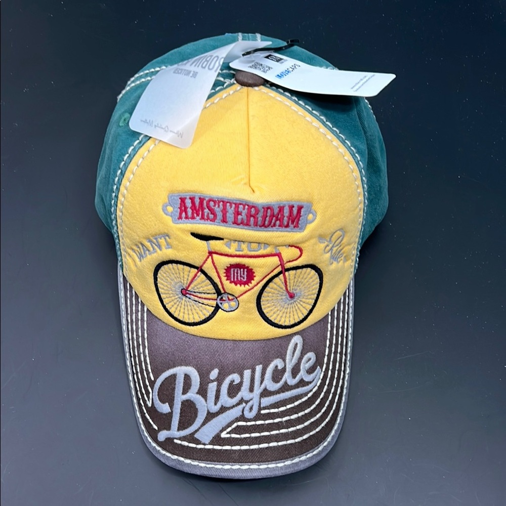 “ I WANT TO RIDE MY BYCYCLE “ Amsterdam Bicycle Embroidered Cap